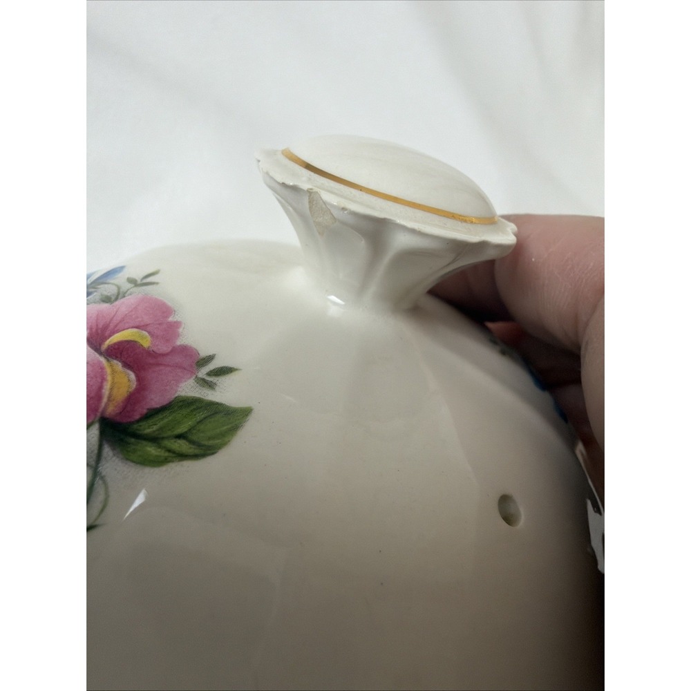 Vintage Crown Dorset Staffordshire Floral Teapot Gold Trim Fine Ceramic - Picture 11 of 16